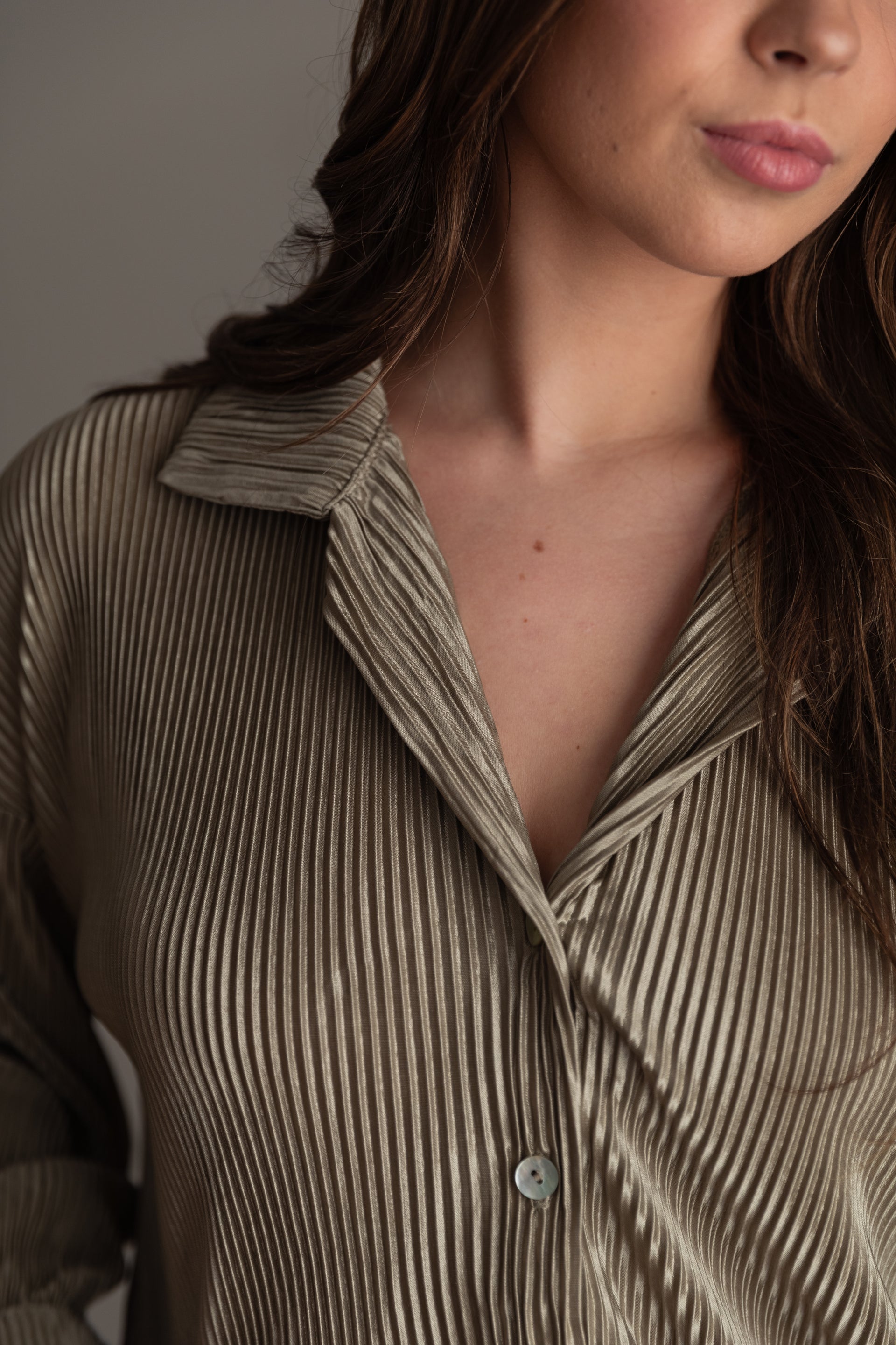 Waverles Pleated Pant Set in Sage