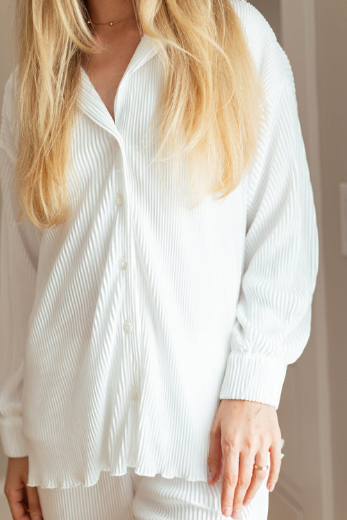 Waverles Pleated Pant Bridal Set in Dove