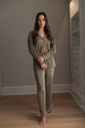 Waverles Pleated Pant Set in Sage